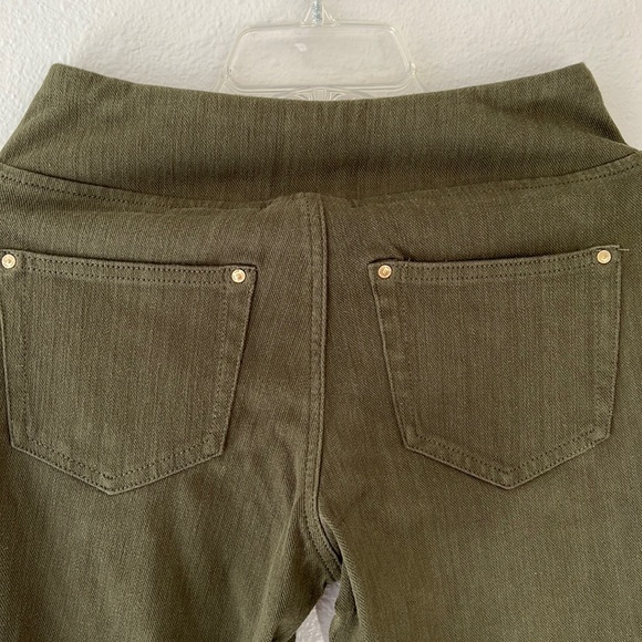 *Petite | Flexibelle | Zip Ankle Jeans- Olive - Picture 2 of 4